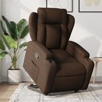 vidaXL Fauteuil inclinable Marron Tissu