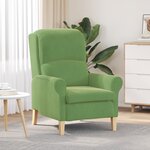 vidaXL Fauteuil Vert Clair Vert clair Tissu  Bois