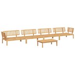 vidaXL Salon palette de jardin 5 Pièces bois d'acacia massif