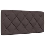 vidaXL Cadre de lit avec LED sans matelas marron foncé 100x200cm tissu