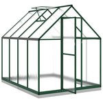 vidaXL Serre avec cadre de base vert 224x169x202 cm aluminium