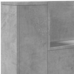 vidaXL Armoire tête de lit avec LED gris béton 180x16 5x103 5 cm