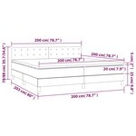 vidaXL Sommier à lattes de lit avec matelas Noir 200x200 cm Similicuir