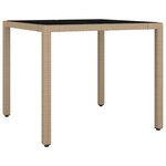 vidaXL Ensemble de bistro de jardin 5 Pièces coussins marron poly rotin