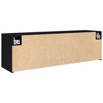 vidaXL Armoire murale de bain noir 100x25x30 cm bois d'ingénierie