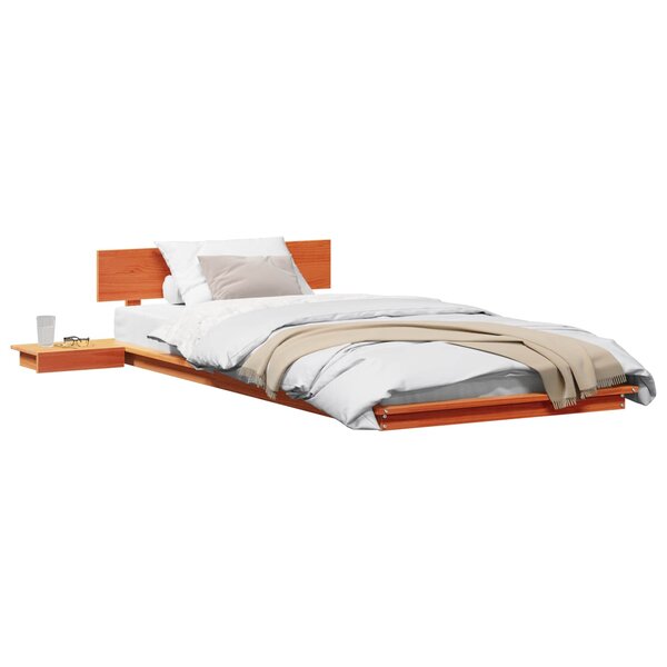 vidaXL Cadre de lit Marron 80 x 200 cm bois