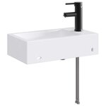 vidaXL Lavabo de salle de bains Noir Mat 45 5 x 25 5 x 13 cm métal