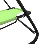 vidaXL Chaises longues à bascule lot de 2 vert acier et textilène