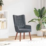vidaXL Fauteuil relaxant Gris foncé 63 x 67 x 94 cm Velours