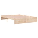 vidaXL Cadre de lit sans matelas bois massif 140x200 cm