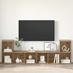 vidaXL Ensemble meuble TV 4 Pièces Chêne artisanal 37 x 37 x 72 cm