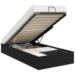 vidaXL Cadre de lit ottoman Chêne noir 193 x 75 5 x 25 cm