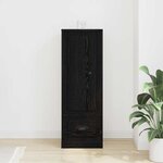 vidaXL Haut Armoire Chêne noir 36 x 35 5 x 103 5 cm Bois d'ingénierie