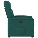 vidaXL Fauteuil inclinable électrique Vert foncé Tissu