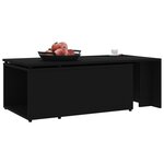 vidaXL Table basse Noir 150x50x35 cm Bois d'ingénierie