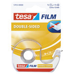 Rouleau double-face transparent tesafilm® 12 mm x 7,5 m avec dévidoir manuel 57912