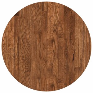 vidaXL Plateau de table Marron Clair Ø 50 x 4 cm Bois de chêne massif