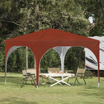 vidaXL Tente de fête pop-up 290 x 290 x 245 cm Terre cuite