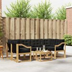 vidaXL Ensemble de canapés d'extérieur 7 pc Blanc et noir