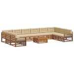 vidaXL Ensembles de canapés 11 pc Naturel et Beige