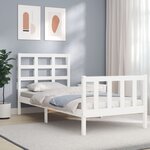vidaXL Cadre de lit sans matelas blanc 90x190 cm bois de pin massif