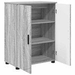 vidaXL Cabinet de salle de bain avec porte Sonoma gris 60 x 35 x 80 cm