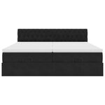 VidaXL Cadre de lit ottoman avec matelas noir 200x200cm velours