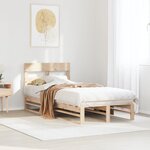 vidaXL Cadre de lit sans matelas 90x190 cm bois de pin massif
