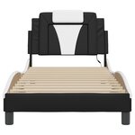 vidaXL Cadre de lit Viana avec LED sans matelas noir et blanc 80x200 cm