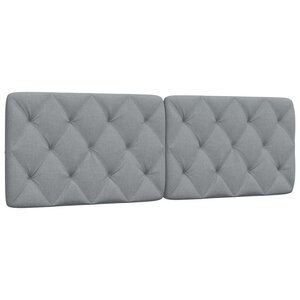 vidaXL Coussin de tête de lit gris clair 160 cm tissu