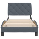 vidaXL Cadre de lit sans matelas gris foncé 90x190 cm velours