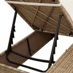 vidaXL Transat double Réglable Beige 205 x 129 x 200 cm polyrotin