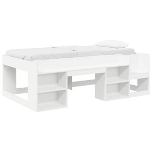 vidaXL Cadre de lit pour enfants avec rangement Blanc 98 5 x 200 cm
