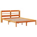 vidaXL Cadre de lit et tête de lit sans matelas cire marron 150x200 cm