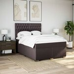 vidaXL Sommier à lattes de lit avec matelas Marron foncé 140x200 cm