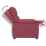 vidaXL Fauteuil inclinable Rouge bordeaux Tissu
