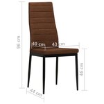 vidaXL Chaises à manger lot de 2 marron tissu