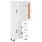 vidaXL Buffet haut Blanc 69 5x34x180 cm Bois d'ingénierie