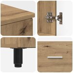 vidaXL Unité de vanité de salle de bain Chêne artisanal