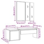 vidaXL Ensemble de meubles de couloir chêne artisanal bois ingénierie