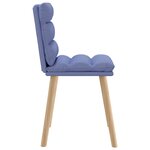 vidaXL Chaises à manger lot de 4 bleu jean tissu