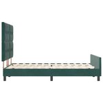 vidaXL Lit à ressorts avec tête de lit Vert foncé 140 x 200 cm Velours