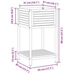 vidaXL Jardinière et étagère 45x45x80 cm bois massif d'acacia et acier