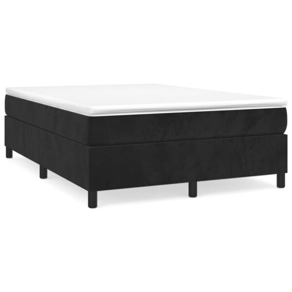 vidaXL Cadre de lit noir 140x190 cm velours
