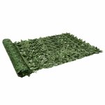 vidaXL Écran de balcon avec feuilles vert foncé 400x150 cm