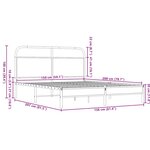 vidaXL Cadre de lit sans matelas 150x200 cm chêne marron