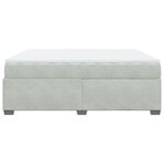 vidaXL Sommier à lattes de lit et matelas Gris clair 200x200cm Velours