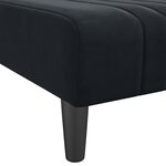 vidaXL Chaise longue noir velours