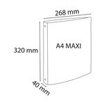 EXACOMPTA Classeur 4 anneaux A4 Maxi Polypropylene Opaque Vert