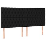 vidaXL Cadre de lit avec tête de lit Noir 180 x 200 cm Tissu